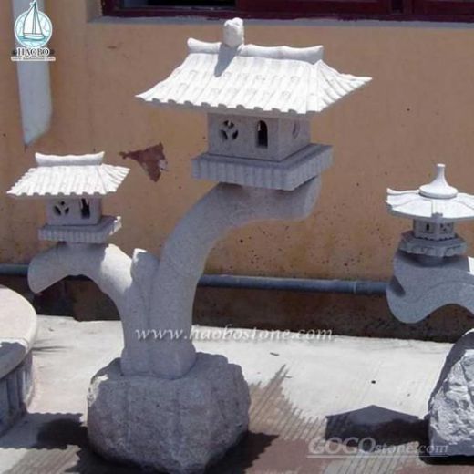 Japanese Style Oriental Garden Granite Stone Lantern