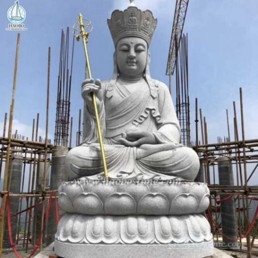 Natural Stone Granite Hand Carved Temple Buddhist Statue