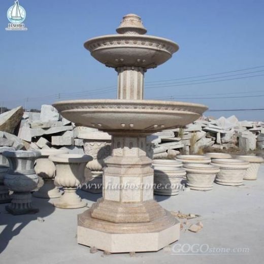 Outdoor Garden Stone Water Feature Waterwheel Fountain