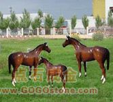 stone animal sculpture - horse