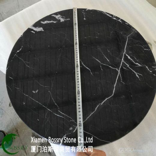 Black and White Marble Round Table