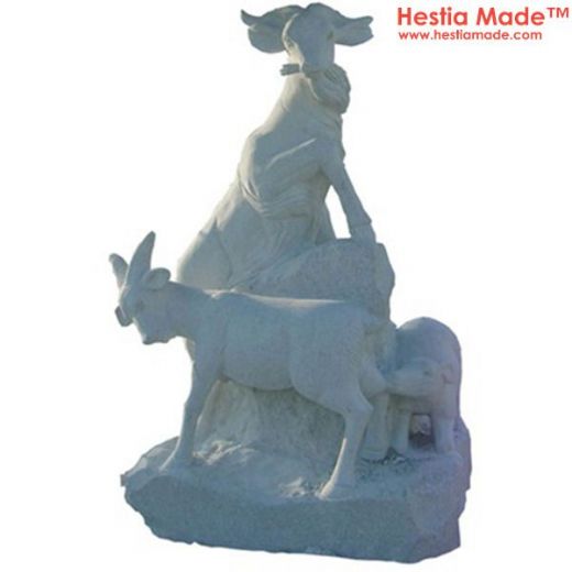 Granite Animal Carvings Goat Sculpture