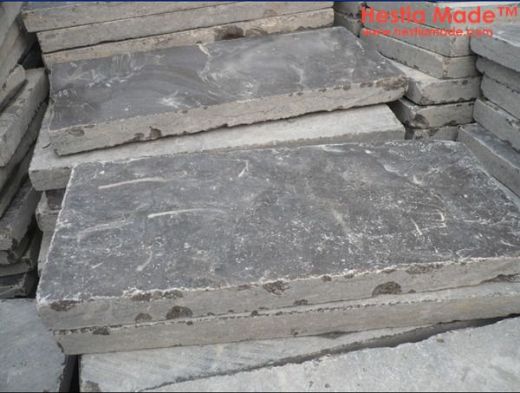 Blue Limestone Tumbled Pavers Outside pavement