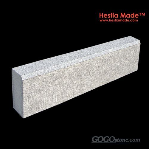 G341 grey granite kerbstone Bushhammerred