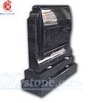 black granite scroll headstones