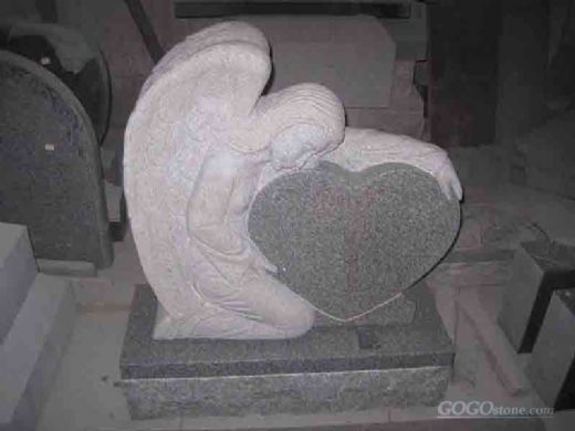 G654 angel heart headstone