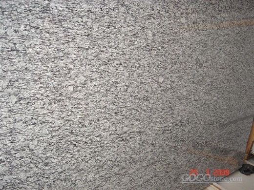 Spray white granite slab
