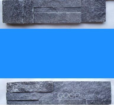 Black Cultured Veneer Ledge Walling Stone-Quartzite