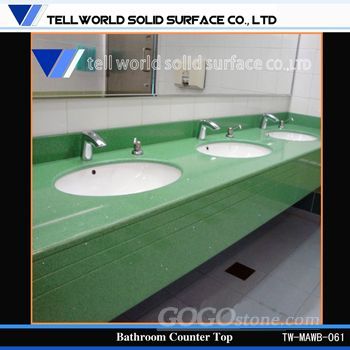 solid surface double basin for bathroom