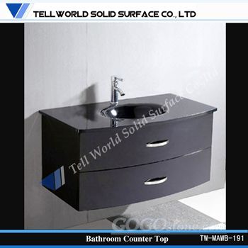black wash basin,solid surface basin for bathroom