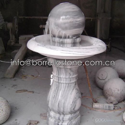 marble stone sphere fountain