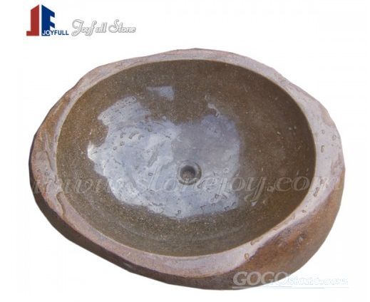 GW-101 Natural river rock bathroom sinks