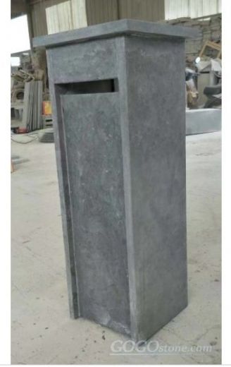 Decorative Bluestone mailbox and blue stone post box