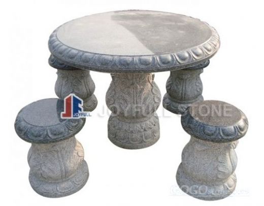 GT-051, Carved granite table set