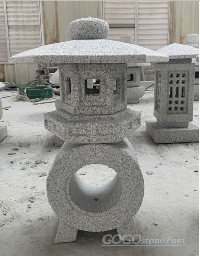 Carved Traditional Chinese stone lanterns