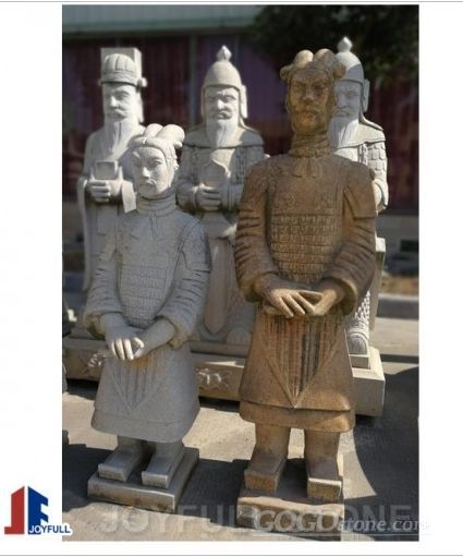 Ancient Chinese stone warrior statues