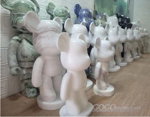 Trendy Indoor Decoration Bearbrick Marble Statue