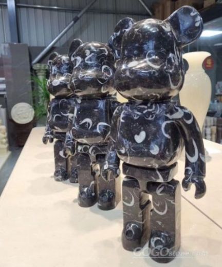 Lovely Unique Luxury Marble Bear Sculpture Bearbrick
