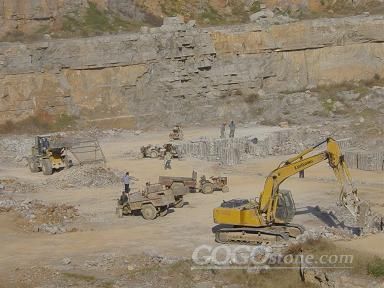 Brown marble quarry