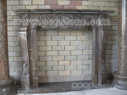 To Sell Brown Marble Fireplace