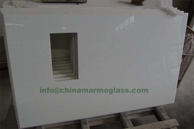 White Nanoglass Kitchen Countertops