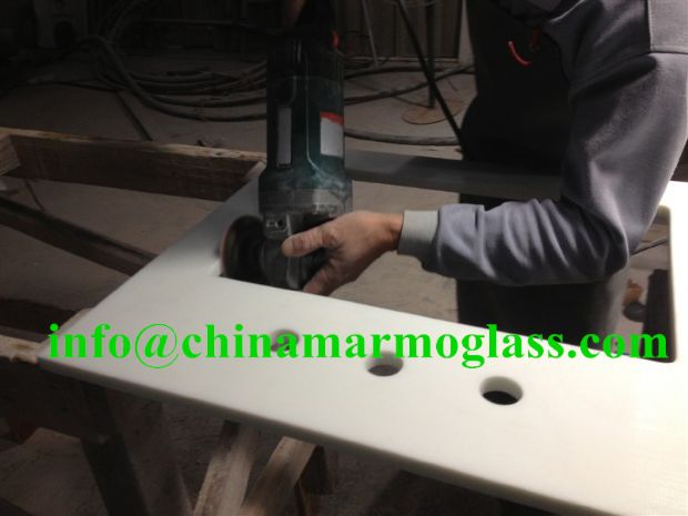 Nano White Glass Marble