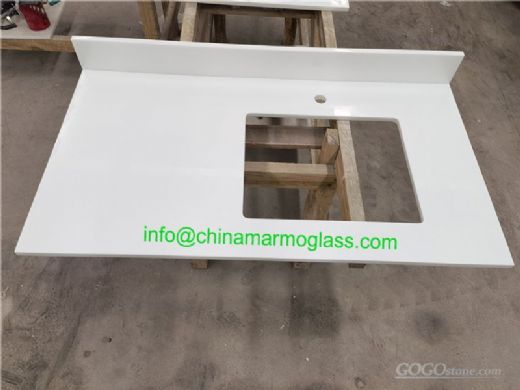 White Nano Crystallized Glass Vanity Tops