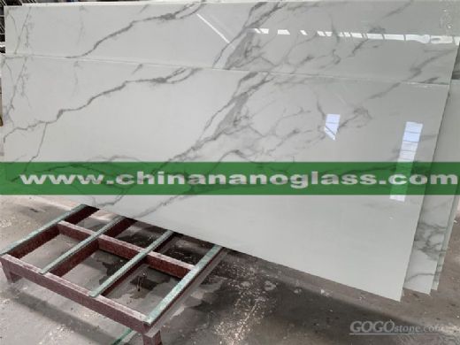Nano Glass Calacatta Slabs for Wall & Floor