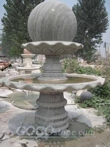 spray white granite fountain