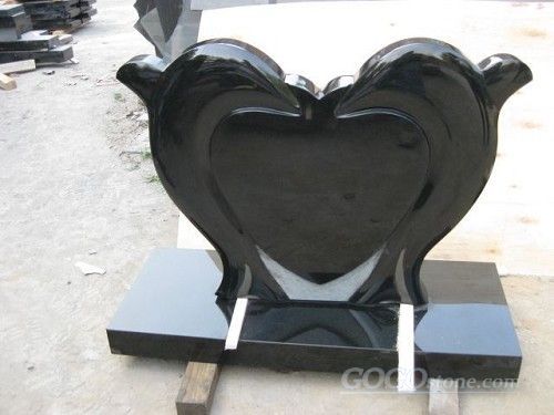 Special design black granite headstone