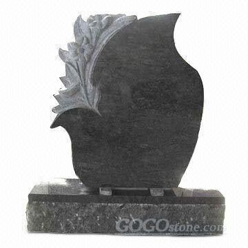 3D flower carving granite grave makers for cemetery