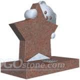 Granite headstone monument for children