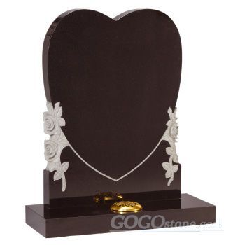 Heart shape granite memorials granite tombstone