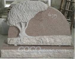Special design granite headstone with base