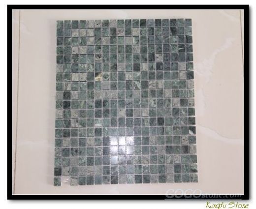 Green marble mosaic