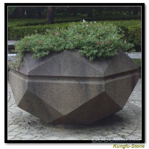 Granite flower pot