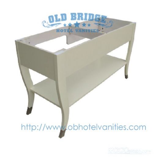 hotel motel vanity with solid wood legs