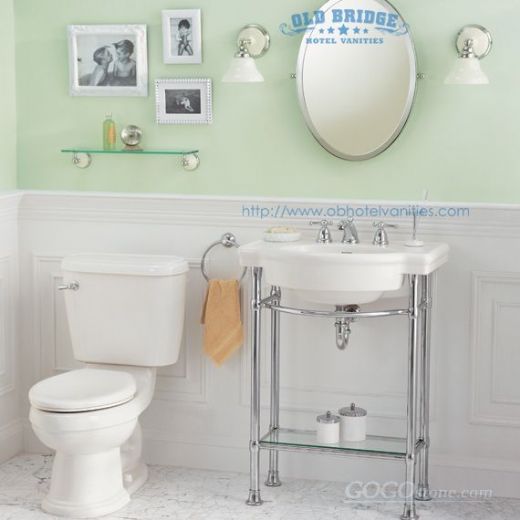 pedestal sink with metal legs