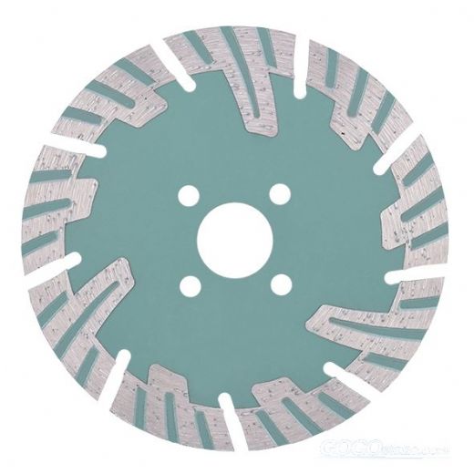 Protective teeth diamond saw blade for cutting concrete granite tile