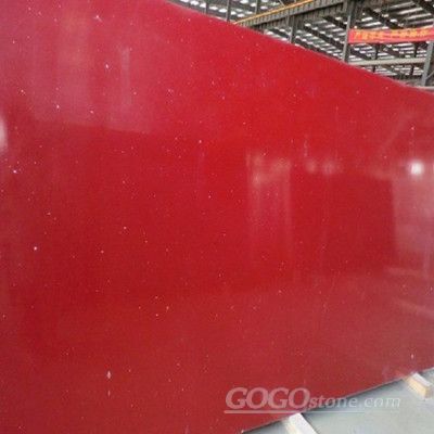 Galaxy red quartz slab for countertop