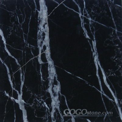 Black Marguina Marble Tile
