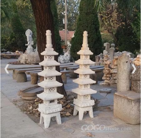 Natural stone lantern Japanese style