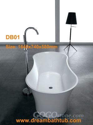 Solid surface bath tub
