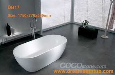 Solid surface bathtub