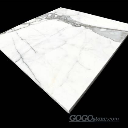 Calacatta White Marble For Villa Living Room Floor Tiles