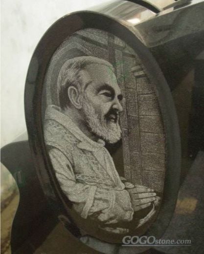 Shadow carving Granite Headstone