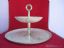 new vintage 2 tier carrara white marble serving tray