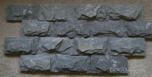 Black Slate Mushroom Stone Tile