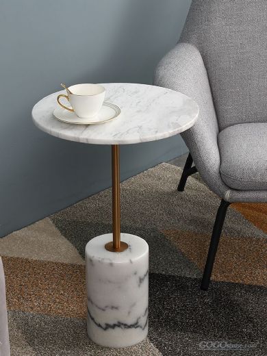 white marble table