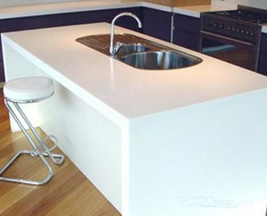 White quartz kitchen Island tops